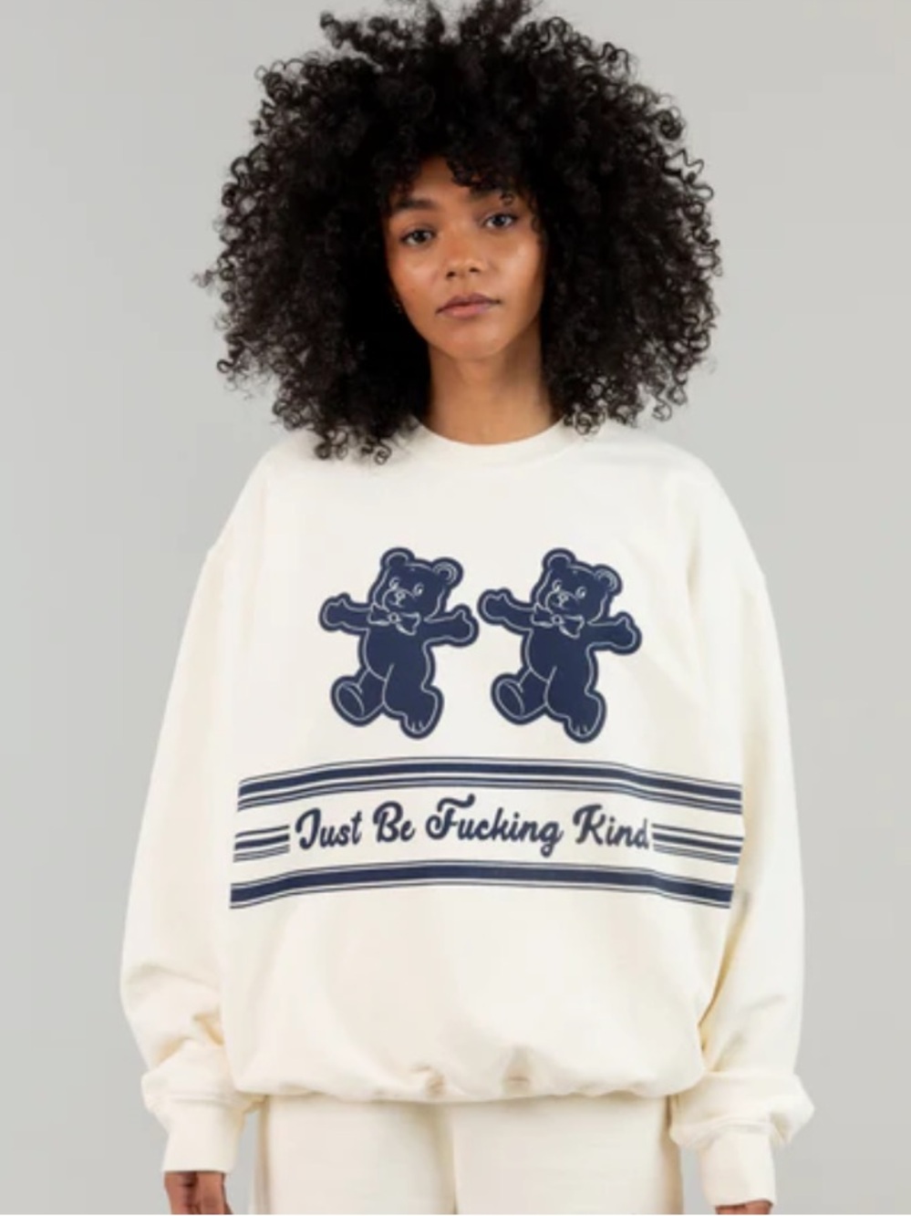 The Mayfair Group “Just Be Fucking Kind” Cream Crewneck
